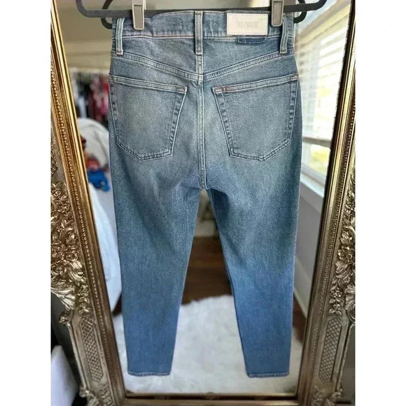 Re/Done Originals 90s High Rise Ankle Crop Jeans True Blue - Picture 7 of 8
